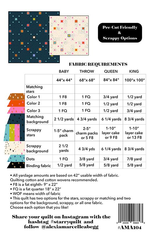 Starry Quilt - Quilt Pattern Printed