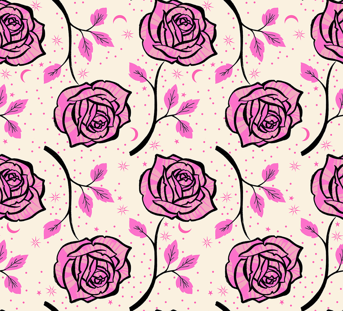 PREORDER Ink Shop || Ink Rose Lipstick || Cotton Quilting Fabric