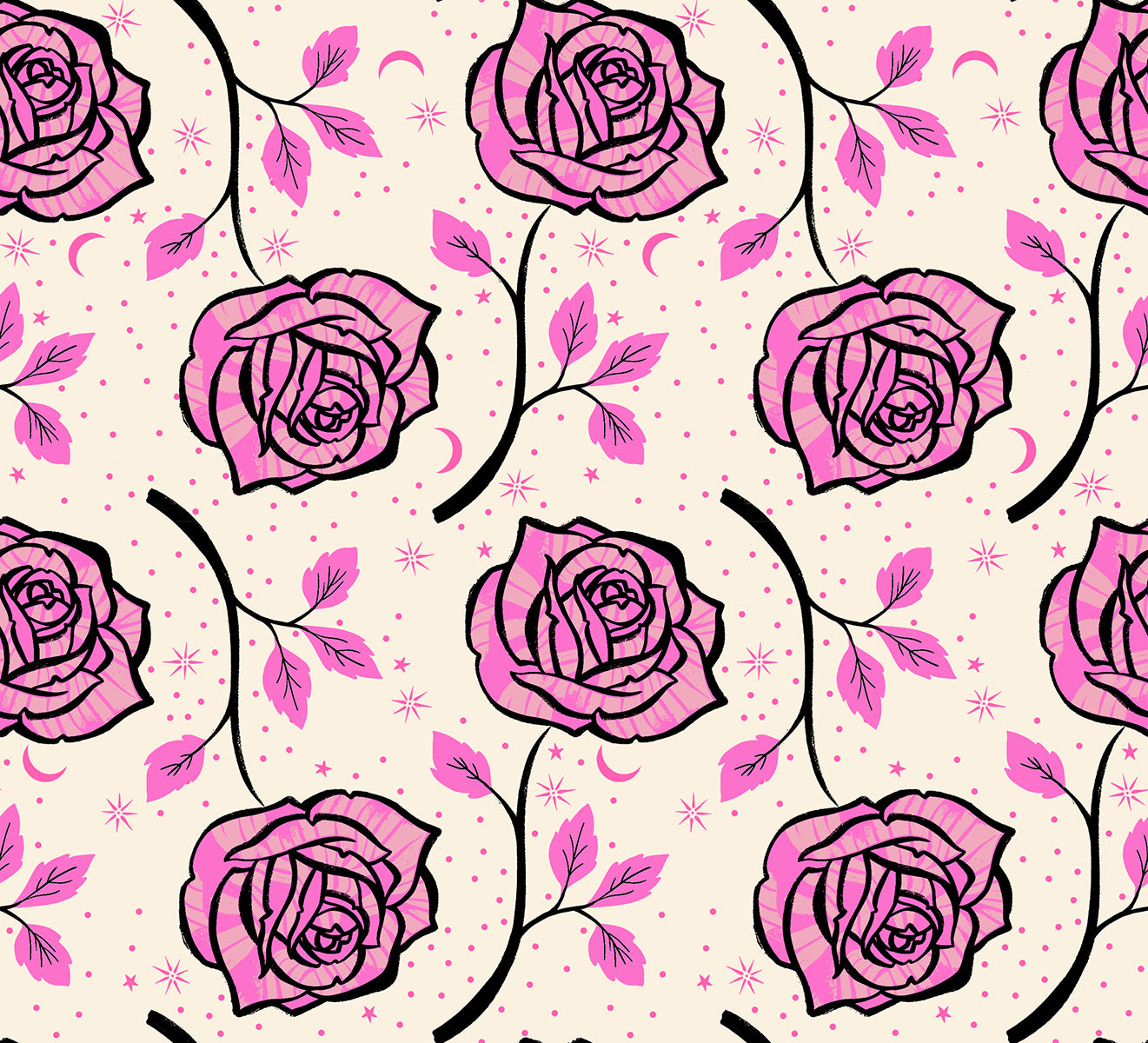 PREORDER Ink Shop || Ink Rose Lipstick || Cotton Quilting Fabric