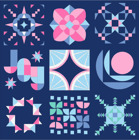 Solstice Sampler 2025 Quilt Kit ROYAL