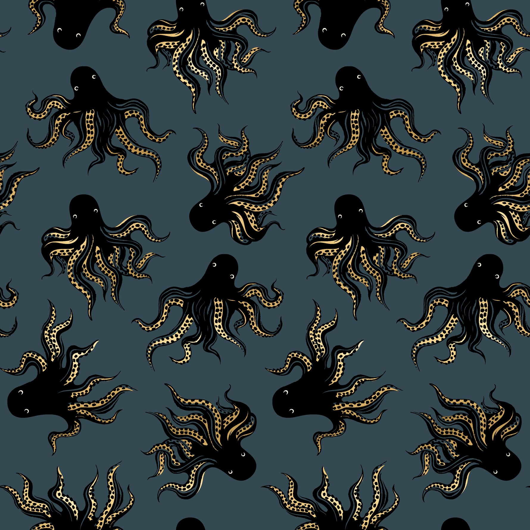 PREORDER Ink Shop || Mystery Food Smoke || Cotton Linen Canvas HALF YARD