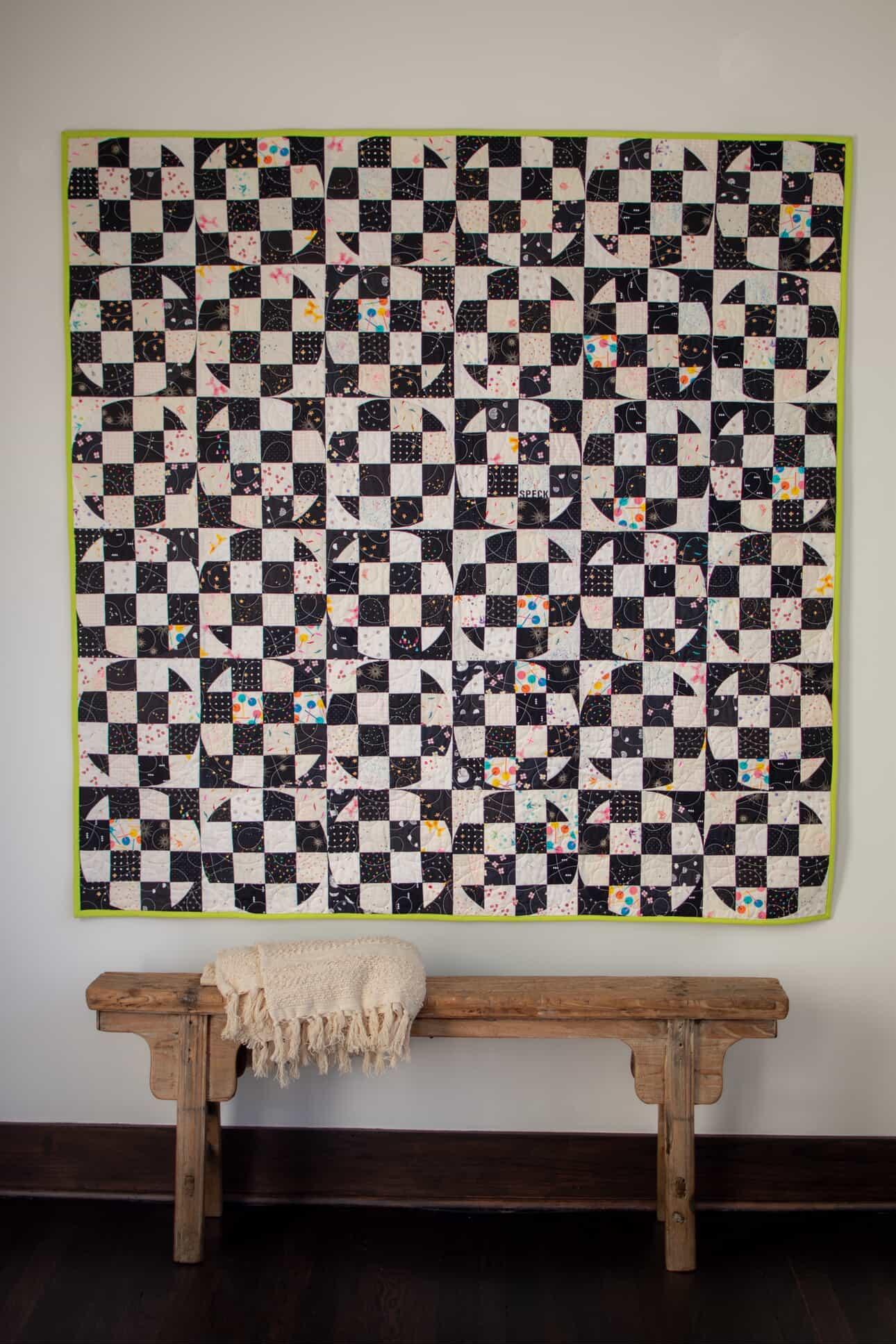 PREORDER Sewpicious Carlita Quilt Pattern Kit || Black-and-White Checkerboard Option || Throw