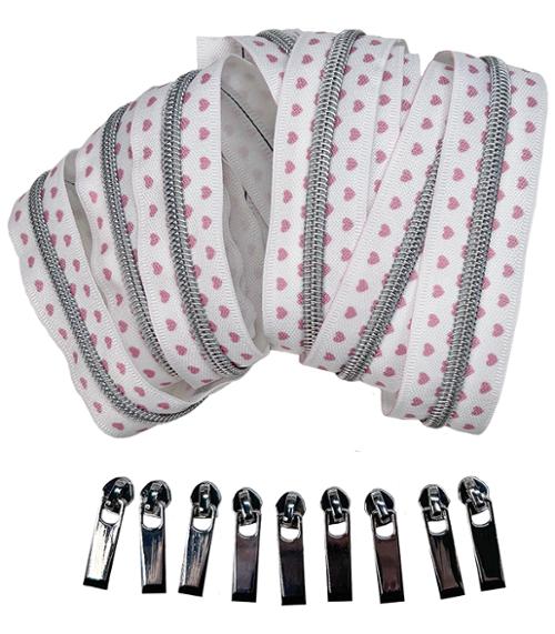 Pink Heart Zipper Pack 3yd SHH