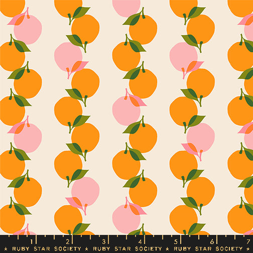 JUICY || Stacked Up Orange || Cotton Quilting Fabric