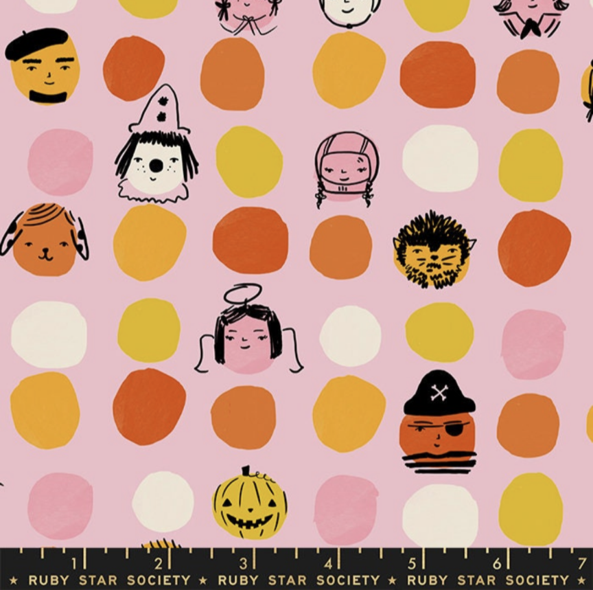 Clearance! Spooky Darlings || Dress Up Peony || Cotton Quilting Fabric || BTY