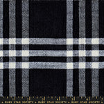Warp and Weft Mystic Fable || Horizon Plaid Black || Chore Coat Fabric HALF YARD