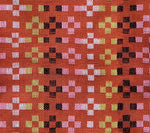 Warp and Weft Mystic Fable || Flowers Terracotta || Cotton Woven Quilting Fabric