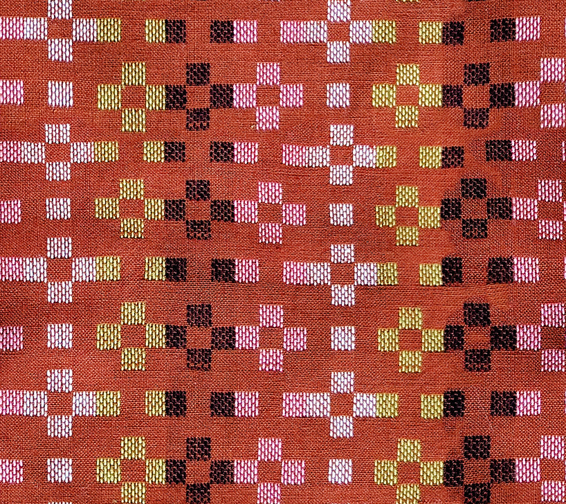 Warp and Weft Mystic Fable || Flowers Terracotta || Cotton Woven Quilting Fabric