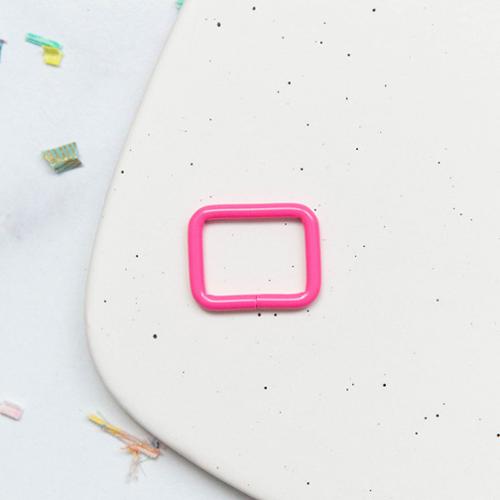 1" Rectangle Ring || Hot Pink