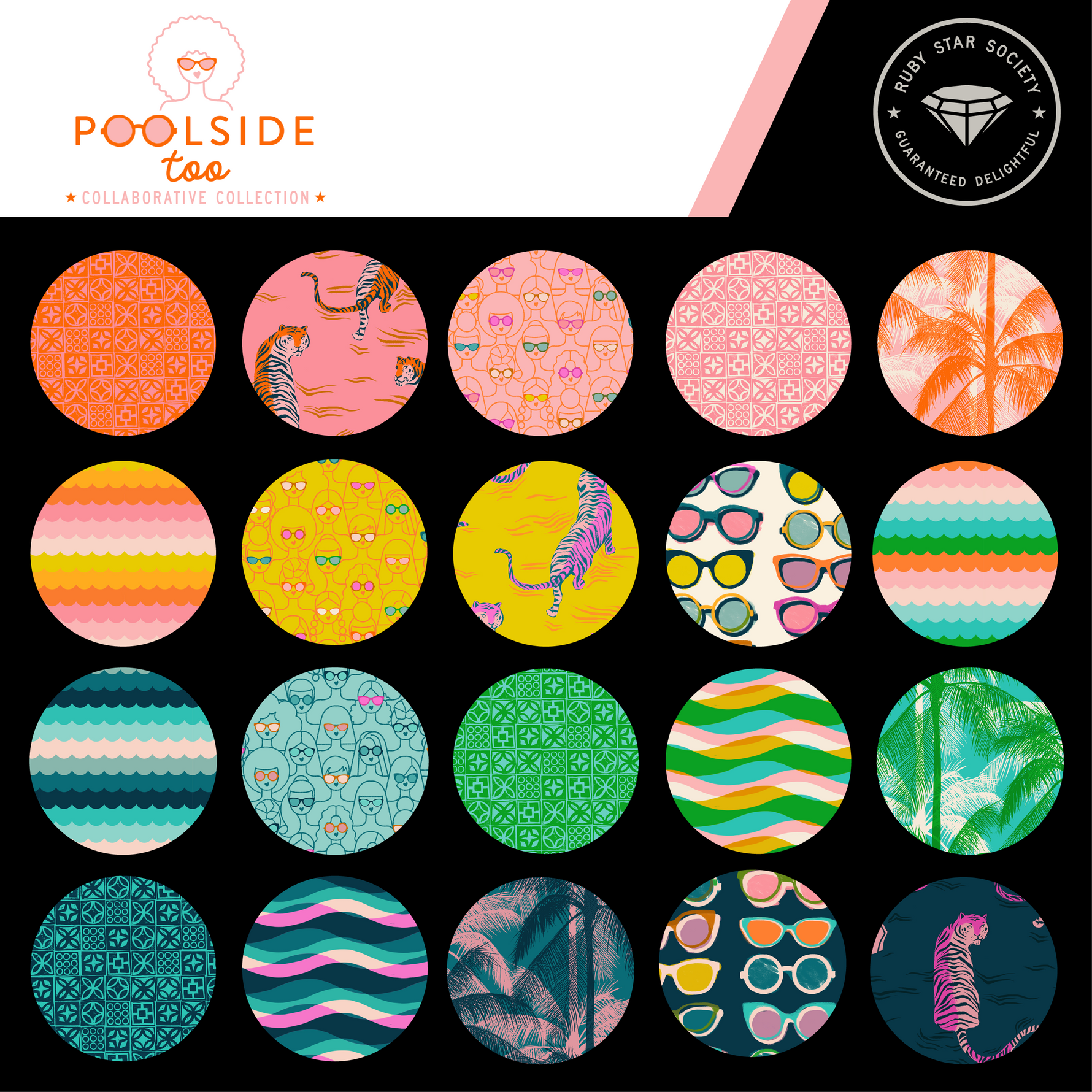 PREORDER Poolside Too || 22pc HALF YARD Bundle || Cotton Quilting Fabric