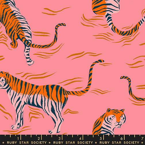 PREORDER Poolside Too || Tigress Sorbet || Cotton Quilting Fabric