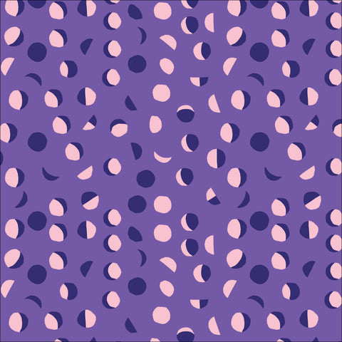 Moon Phases || Organic Cotton Quilting Fabric || Half Yard