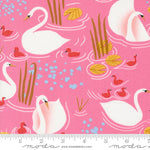 5-YARD BACKING Love Letter || Swans Pink || Cotton Quilting Fabric