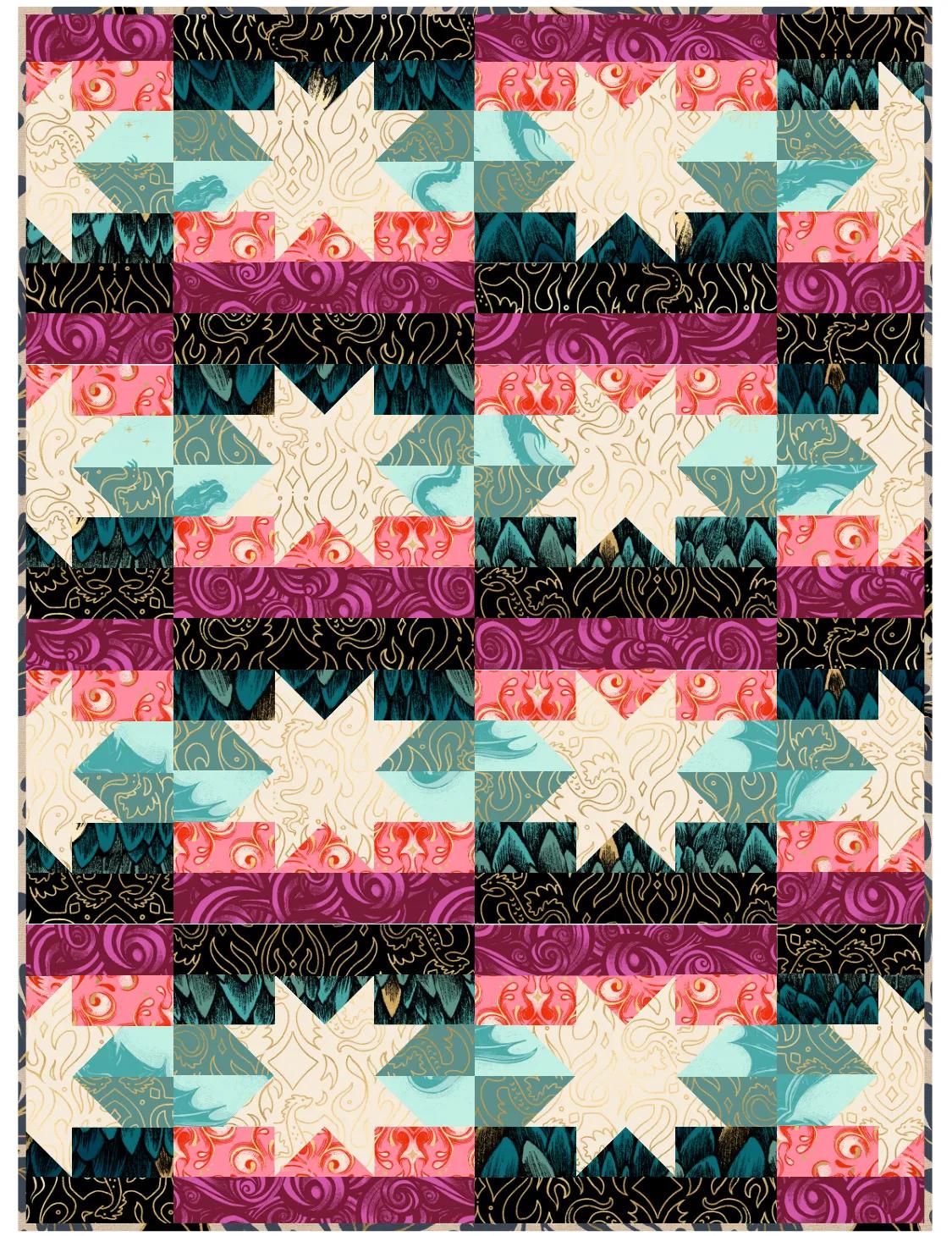 PREORDER Starlight Horizons Pattern KIT (Fire Glow) || Throw Kit only