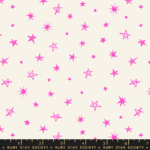 TEDDY AND THE BEARS || Rockstar Glow Rose || Cotton Quilting Fabric