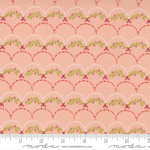 Joyful Joyful || Deck the Halls Blush || Cotton Quilting Fabric || Half Yard