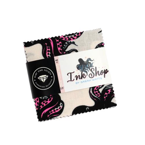 PREORDER Ink Shop || 42 pc Mini Charm Pack || Cotton Quilting Fabric