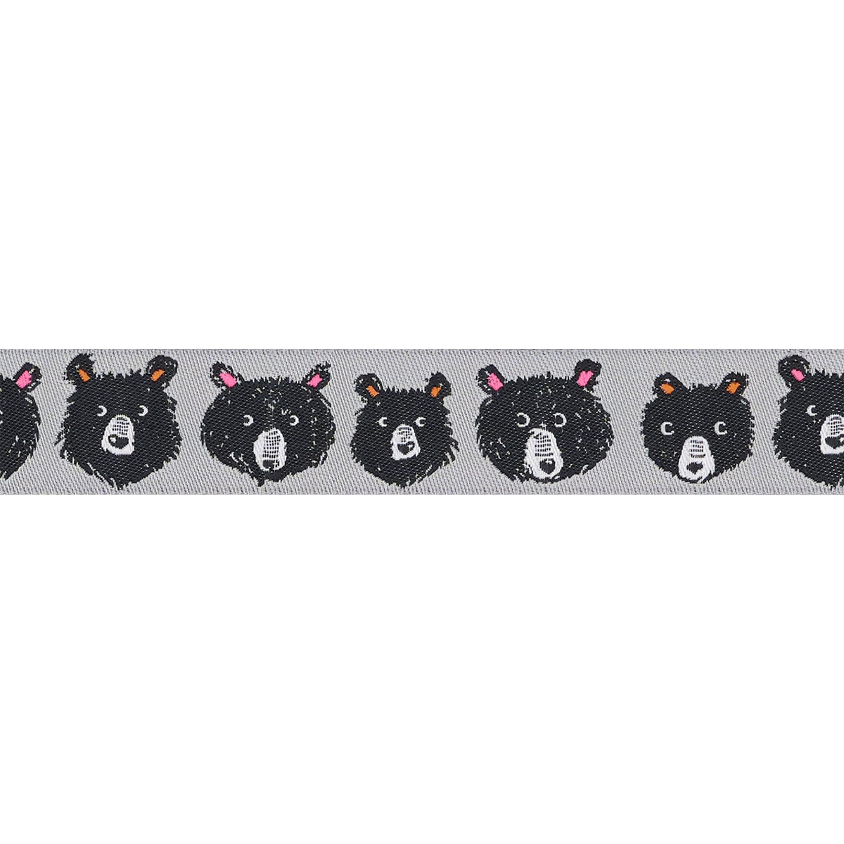 Designer Renaissance Ribbons: Teddy and the Bears in Oyster 7/8" BTY