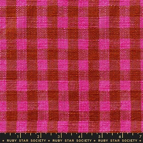 Sunshine Toweling || Small Checker Pink || Half Yard