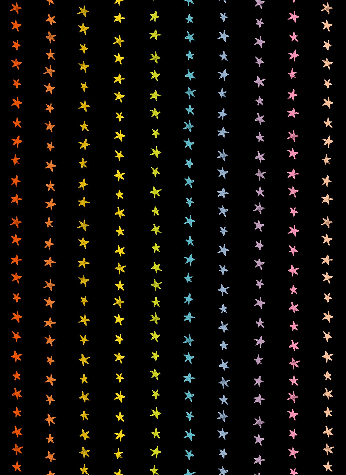 PREORDER Daisy Days || Starry Stripe Multi Black || Cotton Quilting Fabric
