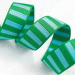 1.5" Webbing || Billiard/Turquoise Stripe || Half Yard