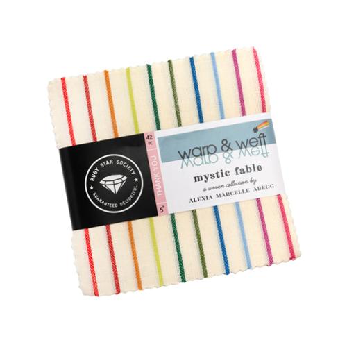 Warp and Weft Mystic Fable || 42 pc Charm Pack || Cotton Quilting Fabric