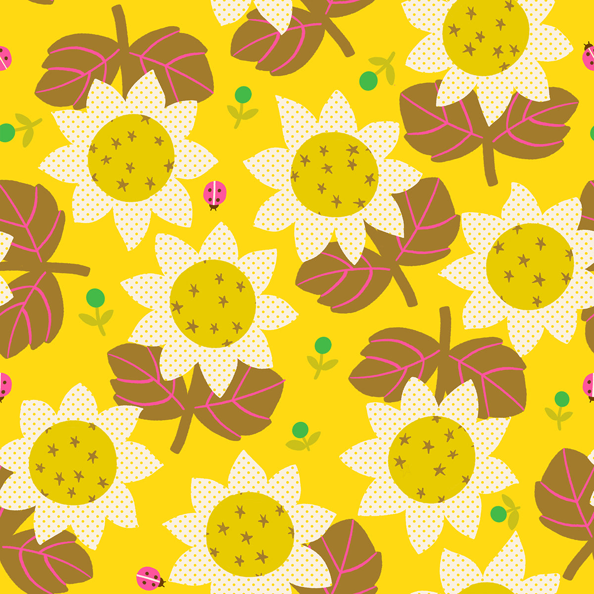 PREORDER Daisy Days || Sunflower Sunshine || Cotton Quilting Fabric