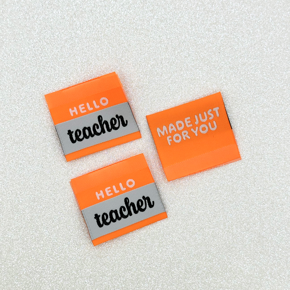 Hello Teacher || Pack of 6 Cotton Labels