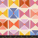 PREORDER Persimmon || Courthouse Steps Natural || Cotton Linen Canvas HALF YARD