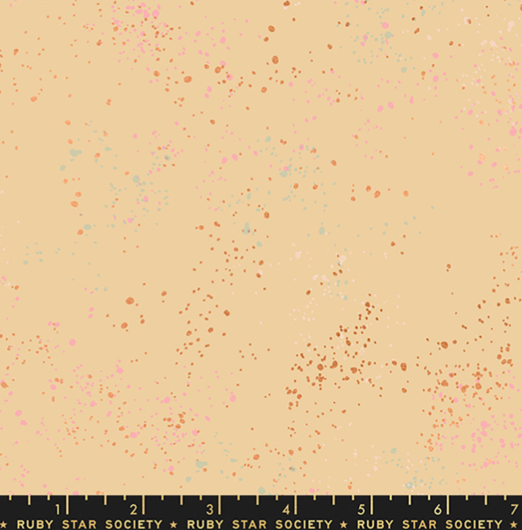 Speckled Metallic || Parchment || Cotton Quilting Fabric RS5027 97M