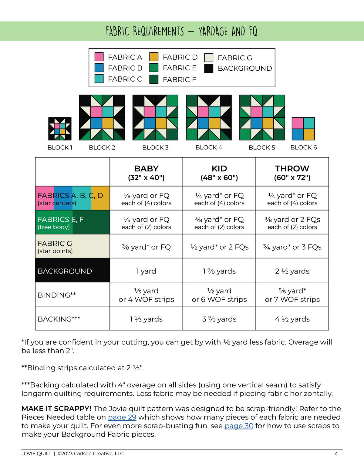 Jovie PAPER Quilt Pattern