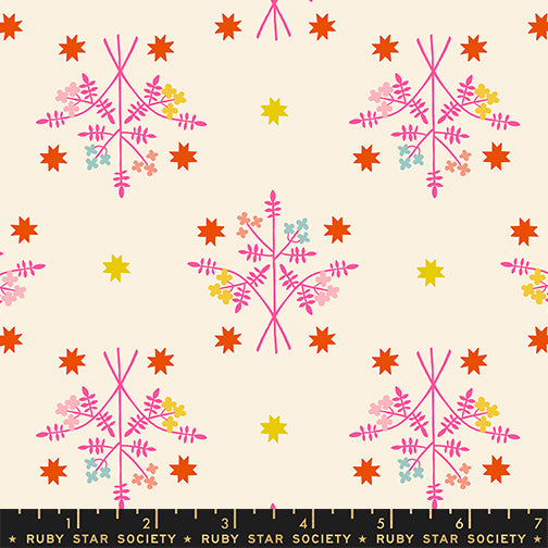 PREORDER 1-800-Calico || Bouquet Neon Pink || Cotton Quilting Fabric