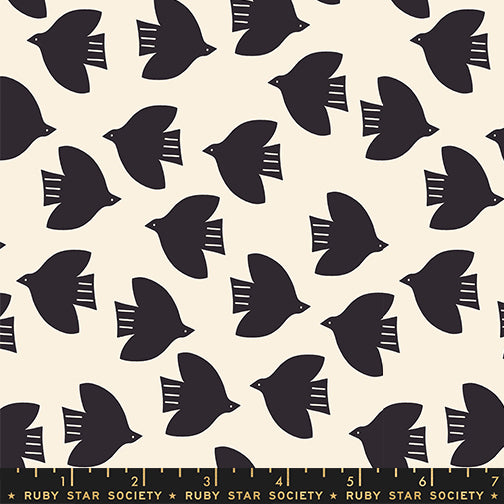 PREORDER Catnap || Birds Natural || Cotton Quilting Fabric