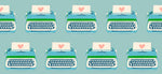 PREORDER Best Day Ever || Typewriters Turquoise || Cotton Quilting Fabric