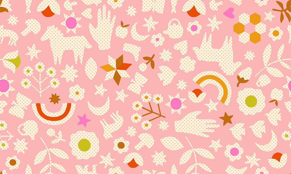 PREORDER Catnap || Little Luck Rosebud || Cotton Quilting Fabric