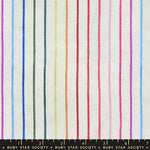 PREORDER Warp and Weft Mystic Fable || Rainbow Stripe Natural || Cotton Quilting Fabric