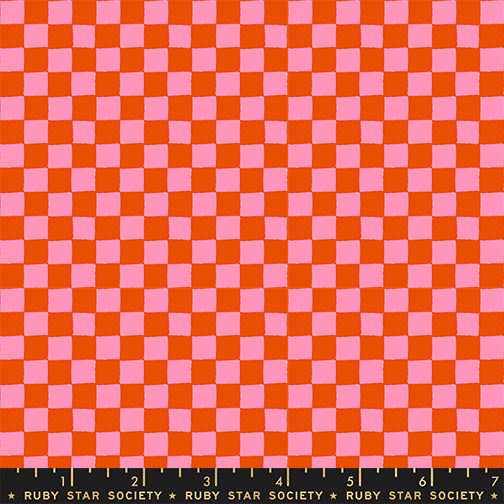 PREORDER 1-800-Calico || Block Print Warm Red || Cotton Quilting Fabric