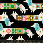 PREORDER 1-800-Notion || Quilty Dog Soft Black || Cotton Quilting Fabric
