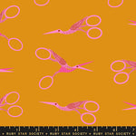 PREORDER 1-800-Notion || Stork Scissors Honey || Cotton Quilting Fabric