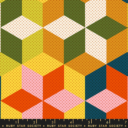 PREORDER Daisy Days || Star Cheater Pistachio || Cotton Quilting Fabric