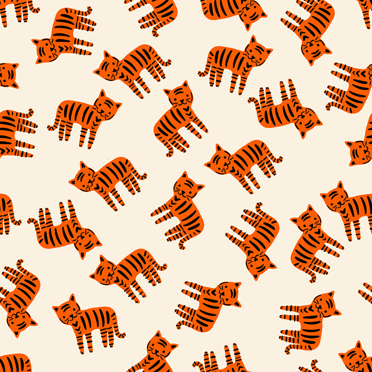 PREORDER 1-800-Calico || Meow Natural || Cotton Quilting Fabric