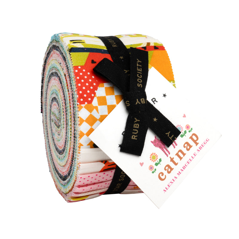 PREORDER Catnap || 42 pc Jelly Roll || Cotton Quilting Fabric