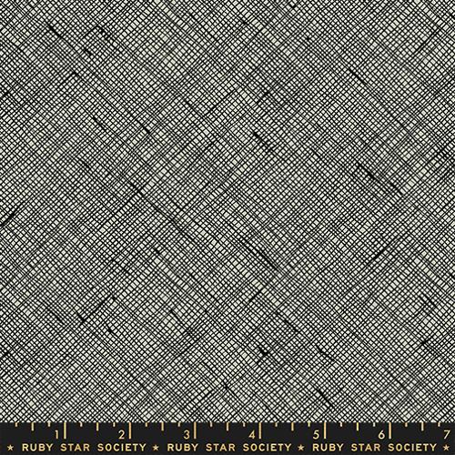 Memento || Crosshatch Black || Cotton Quilting Fabric