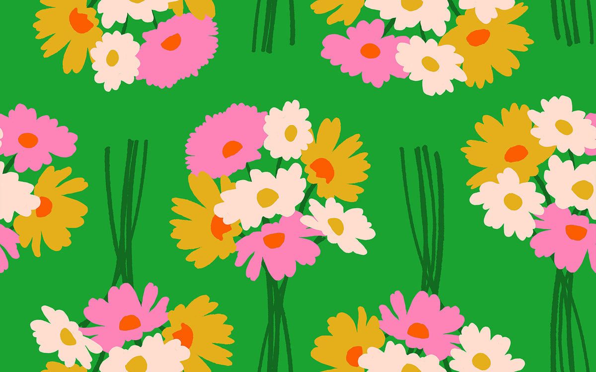 PREORDER Sparkle Mart || Flower Dept Verdant || Cotton Quilting Fabric