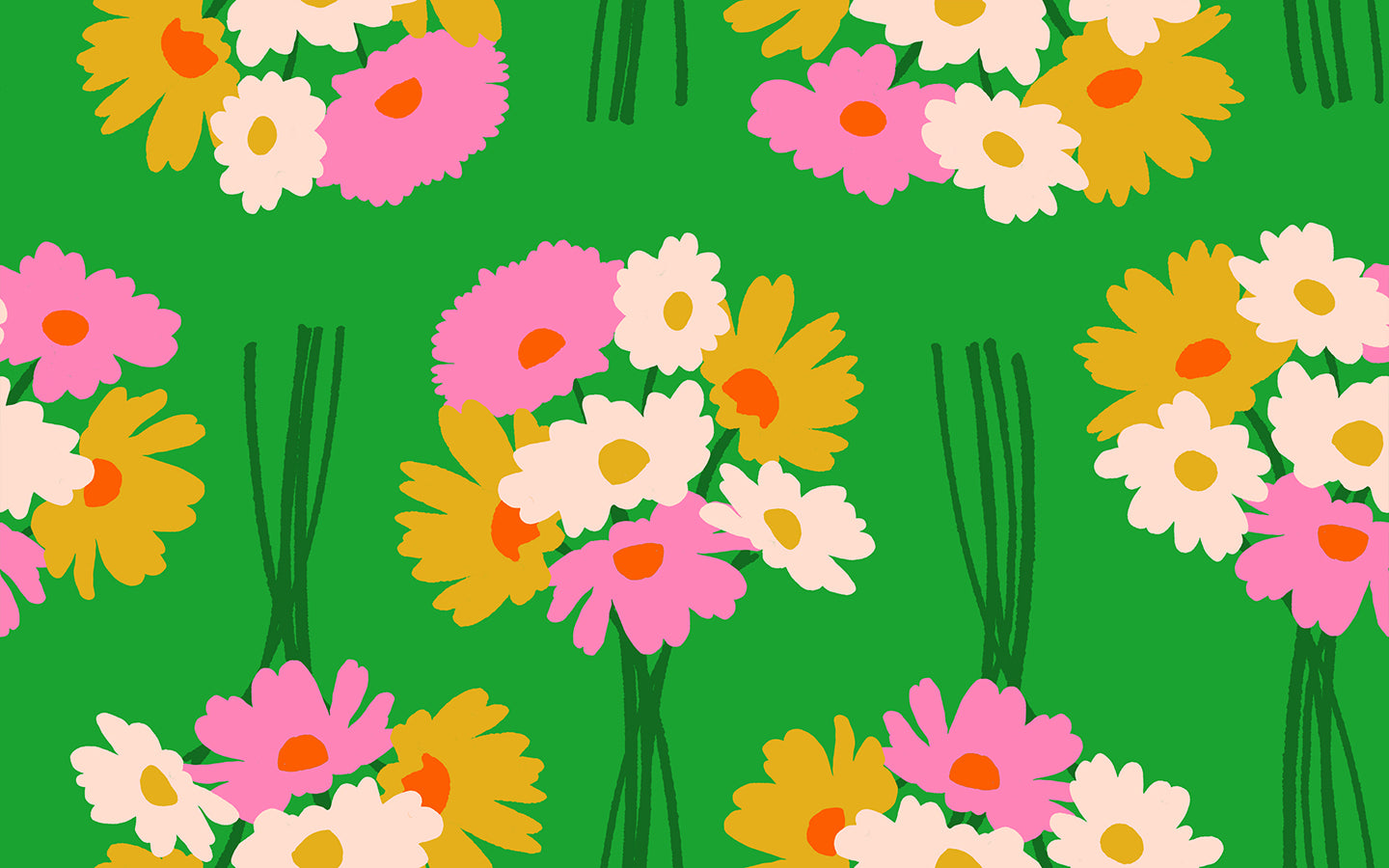 PREORDER Sparkle Mart || Flower Dept Verdant || Cotton Quilting Fabric