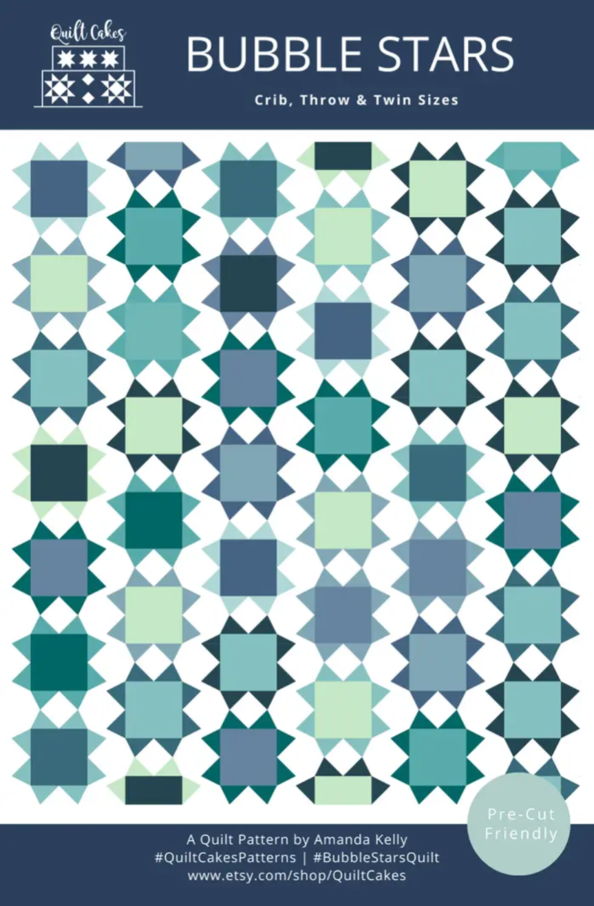 Bubble Stars Quilt Pattern Printed