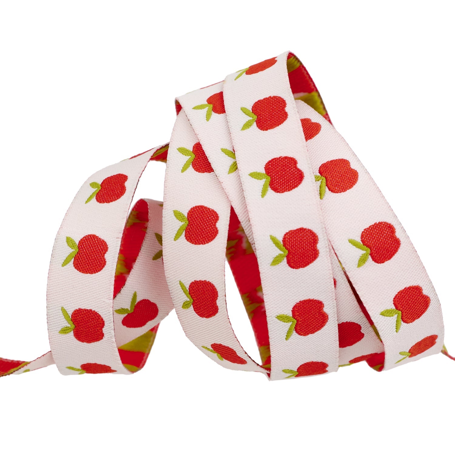 PREORDER Designer Renaissance Ribbons: Apples Natural 5/8" BTY