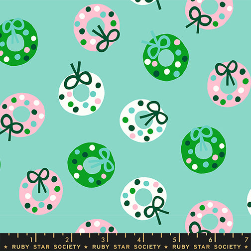 PREORDER MERRY HAPPY || Bough Down Frost || Cotton Quilting Fabric