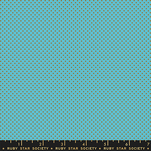 PREORDER Catnap || Mini Dot Turquoise || Cotton Quilting Fabric