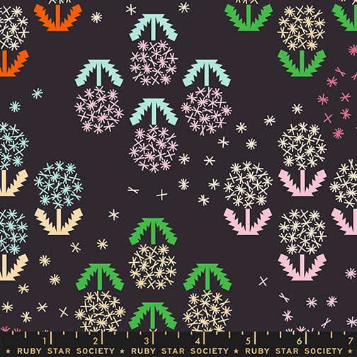 PREORDER Float || Wishes Soft Black || Cotton Linen Canvas HALF YARD